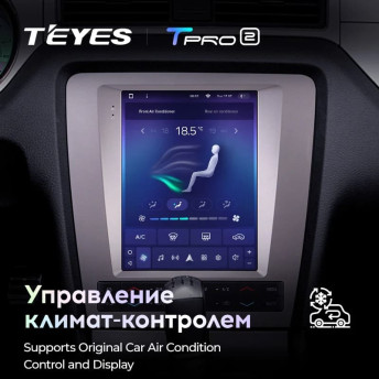Штатная магнитола Tesla style Teyes TPRO 2 4/64 Ford Mustang 5 S-197 (2009-2014)
