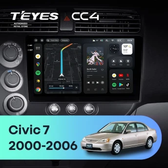 Штатная магнитола Teyes CC4 6/64 Honda Civic 7 (2000-2006) F1