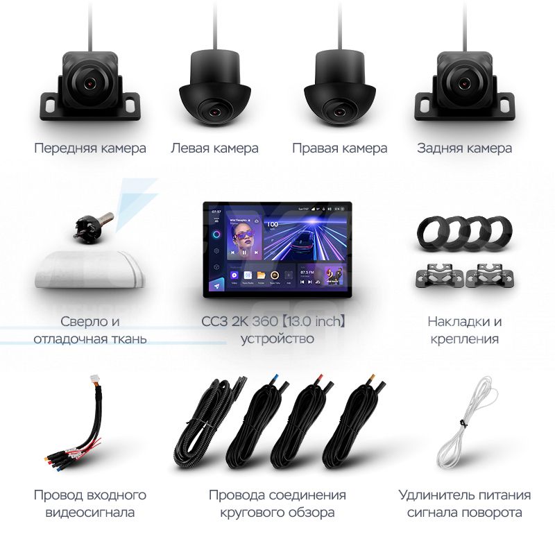 Штатная магнитола Teyes CC3 2K 360 6/128 Peugeot 408 1 T7 (2012-2020) (13")