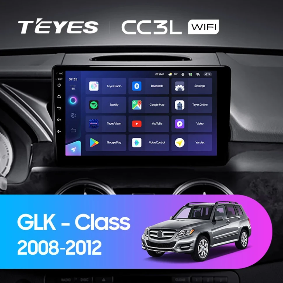 Штатная магнитола Teyes CC3L WiFi 2/32 Mercedes-Benz GLK-Class X204 (NTG 4.0) (2008-2012)