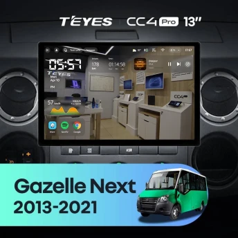 Штатная магнитола Teyes CC4 Pro 8/128 для GAZ Gazelle Next (2013-2021) F3 (13")
