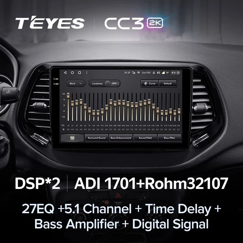 Штатная магнитола Teyes CC3 2K 6/128 Jeep Compass 2 MP (2016-2018)
