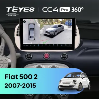 Штатная магнитола Teyes CC4 Pro 360 12/256 Fiat 500 2 (2007-2015)