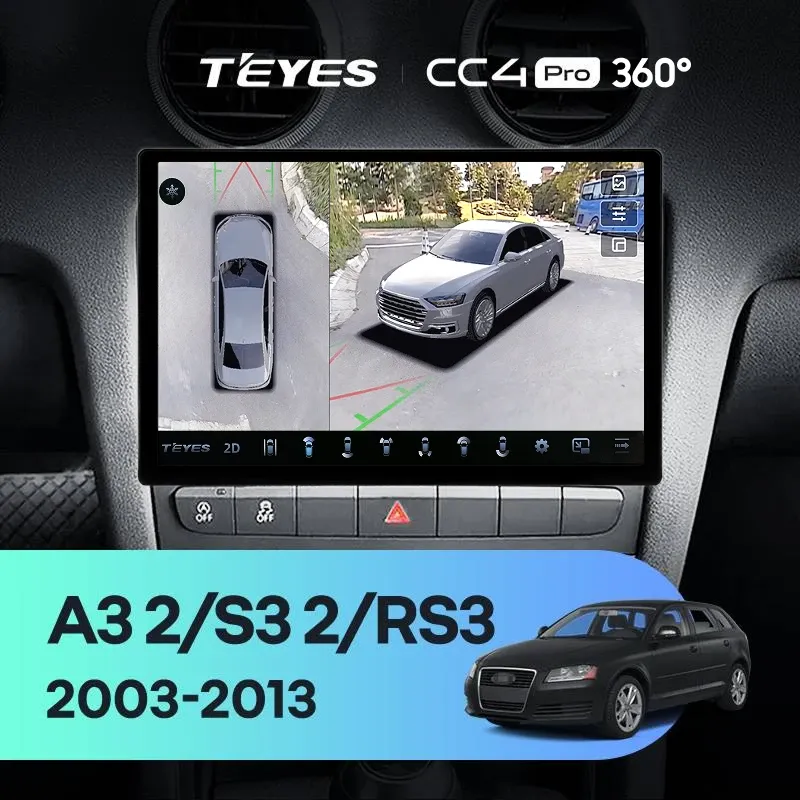 Штатная магнитола Teyes CC4 Pro 360 8/128 Audi RS3 1 (2011-2012) (13")
