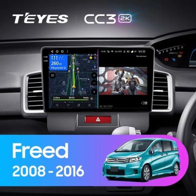 Штатная магнитола Teyes CC3 2K 4/64 Honda Freed 1 (2008-2016) F1 Правый руль