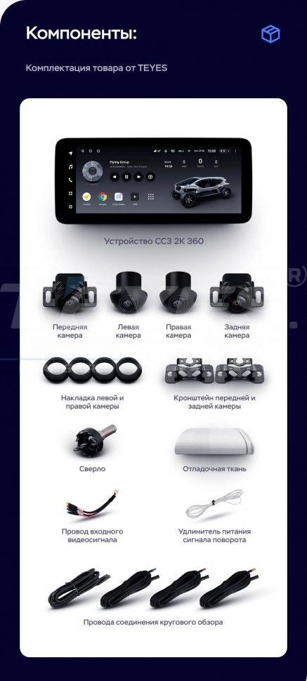 Штатная магнитола Teyes LUX ONE 360 6/128 Toyota Harrier XU30 (2003-2013) Тип-B