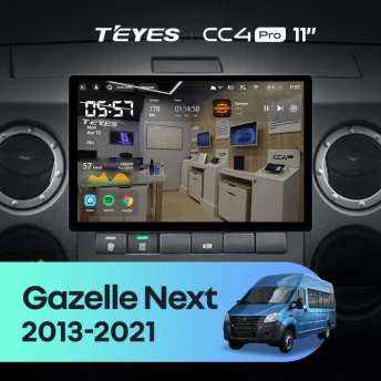 Штатная магнитола Teyes CC4 Pro 12/256 GAZ Gazelle Next (2013-2021) F1 (11")