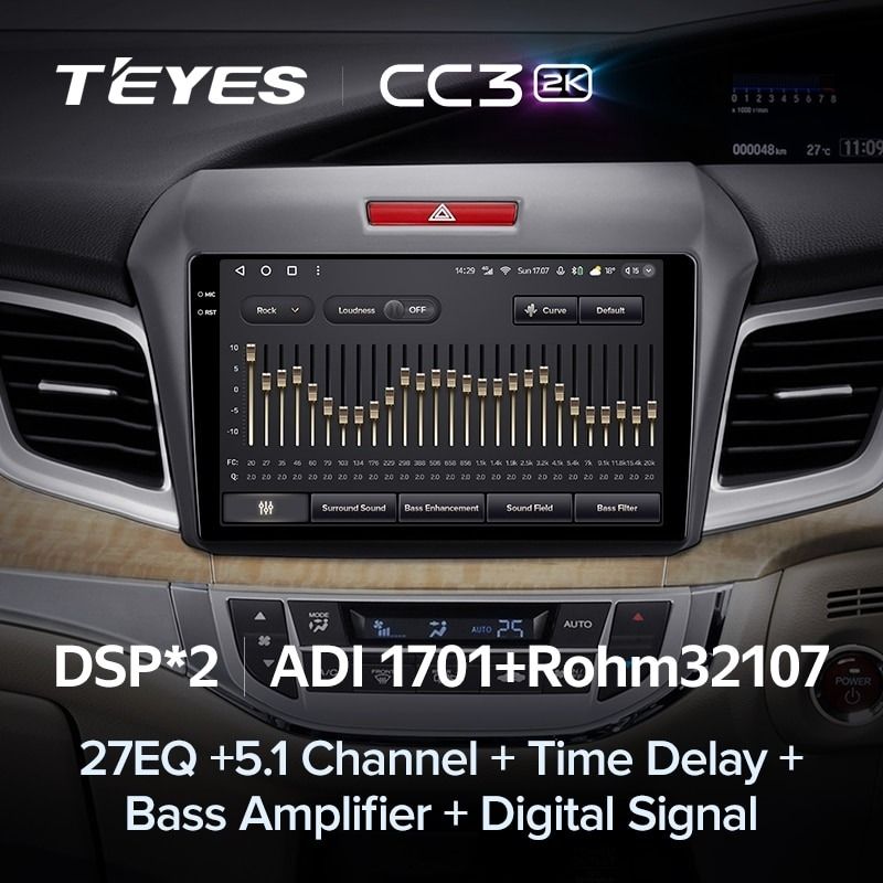 Штатная магнитола Teyes CC3 2K 4/32 Honda Jade (2015-2020) Правый руль