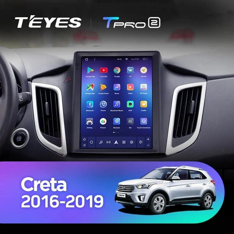 Штатная магнитола Tesla style Teyes TPRO 2 3/32 Hyundai Creta (2015-2019)