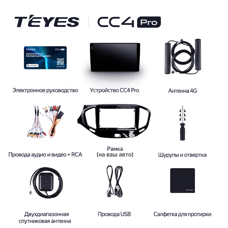 Штатная магнитола Teyes CC4 Pro 12/256 Honda Grace (2014-2017) Тип-B Правый руль