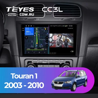Штатная магнитола Teyes CC3L 4/32 Volkswagen Touran 1 (2003-2010)