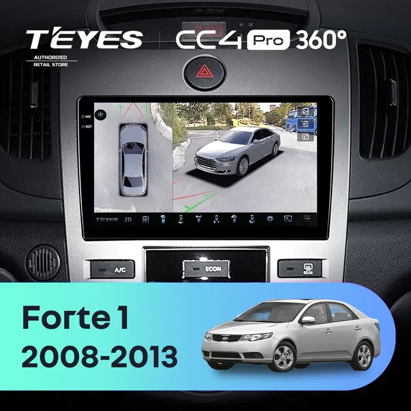 Штатная магнитола Teyes CC4 Pro 360 8/128 Kia Forte 1 (2008-2013) F2