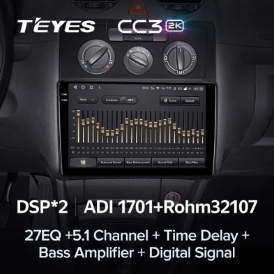 Штатная магнитола Teyes CC3 2K 360 6/128 Volkswagen Caddy 2K (2004-2010) (10 inch Universal)