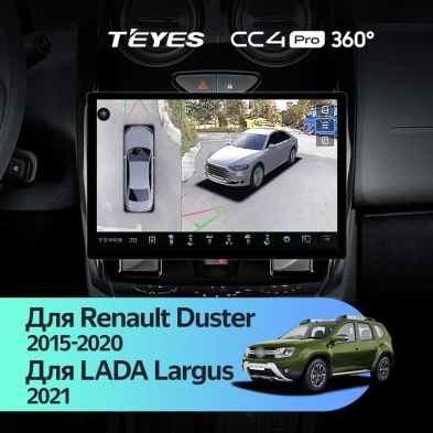 Штатная магнитола Teyes CC4 Pro 360 8/128 Renault Duster (2015-2020) F2 (11")
