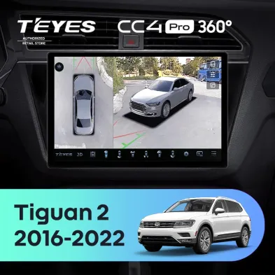 Штатная магнитола Teyes CC4 Pro 360 12/256 Volkswagen Tiguan 2 (2016-2022) Тип-A (13")