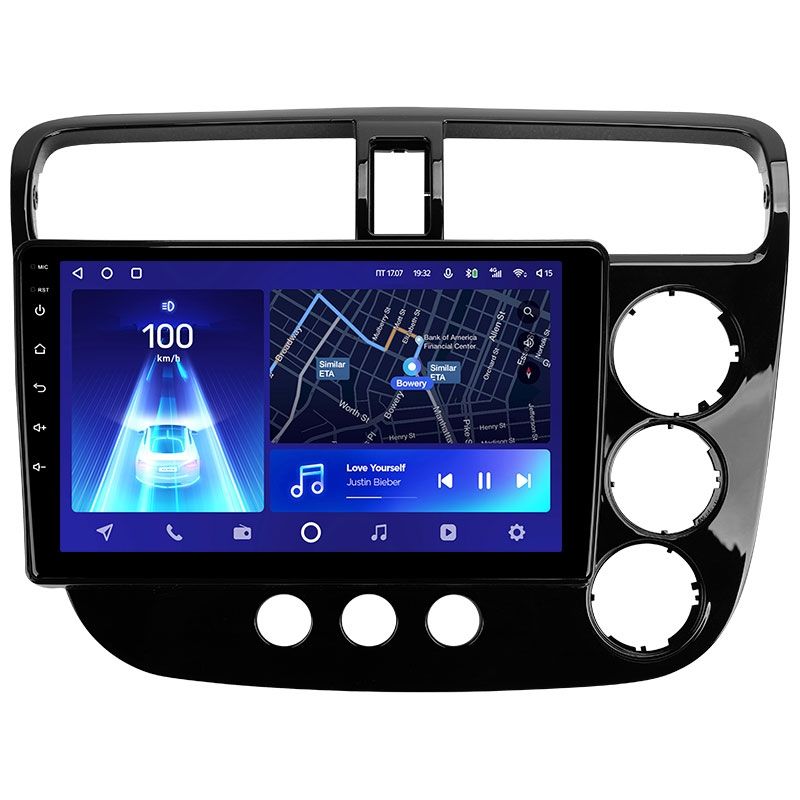 Переходная рамка Honda Civic 7 (2000-2006) F2 Правый руль (9")