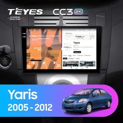Штатная магнитола Teyes CC3 2K 6/128 Toyota Yaris XP90 (2005-2012) F1