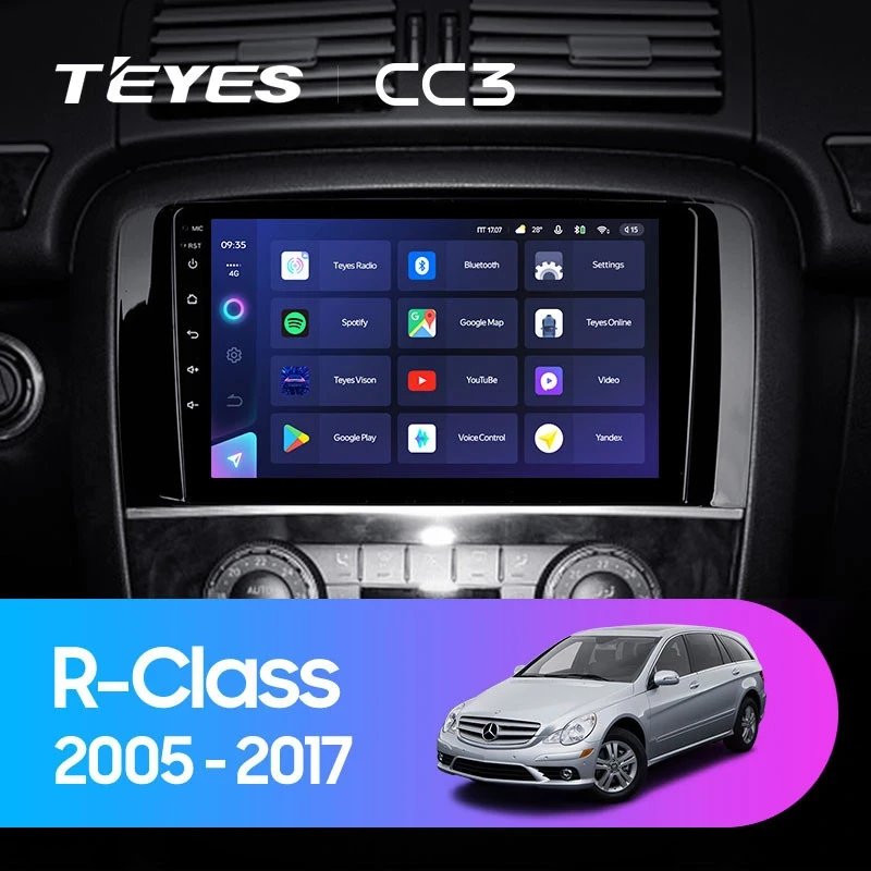 Штатная магнитола Teyes CC3 4/32 Mercedes-Benz R-Class W251 R280 R300 R320 (2005-2017) F1