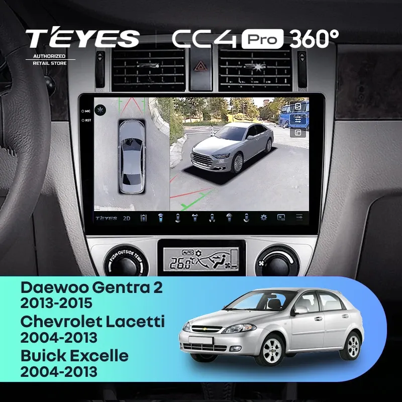 Штатная магнитола Teyes CC4 Pro 360 12/256 Chevrolet Lacetti J200 (2004-2013) F2 Тип-A