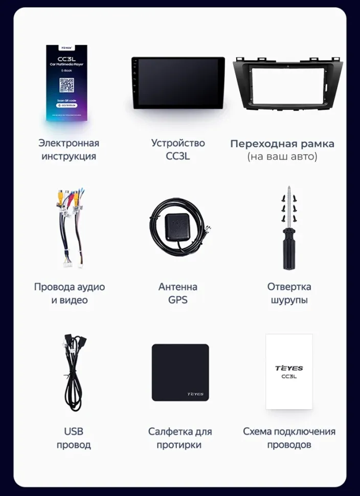 Штатная магнитола Teyes CC3L WiFi 2/32 Honda Jazz 4 (2020-2024) Тип-A Правый руль