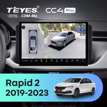 Штатная магнитола Teyes CC4 Pro 360 12/256 Skoda Rapid 2 (2019-2023) (11")