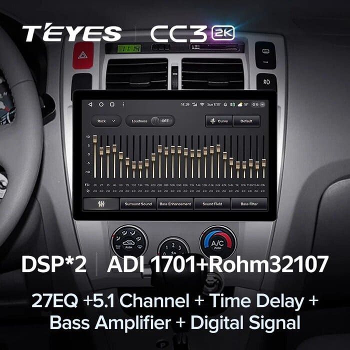 Штатная магнитола Teyes CC3 2K 4/32 Hyundai Tucson 1 (2004-2009) F1 (11")