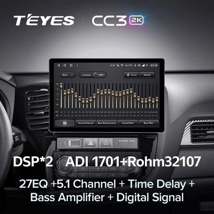 Штатная магнитола Teyes CC3 2K 4/64 Mitsubishi Pajero Sport 3 (2016-2018) (13")