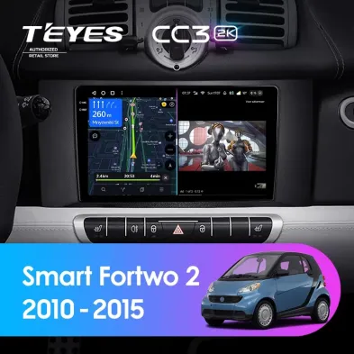 Штатная магнитола Teyes CC3 2K 360 6/128 Mercedes-Benz Smart Fortwo 2 (2010-2015) F1
