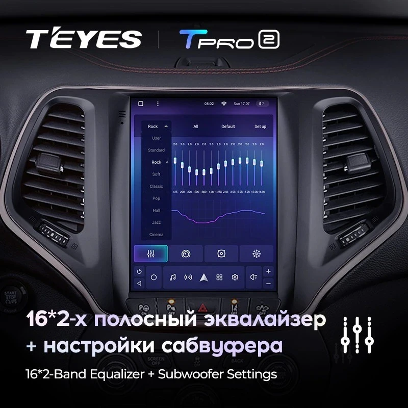Штатная магнитола Tesla style Teyes TPRO 2 3/32 Jeep Cherokee 5 KL (2013-2018)