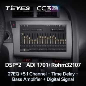 Штатная магнитола Teyes CC3 2K 360 6/128 Audi A6 C6 (2004-2011)