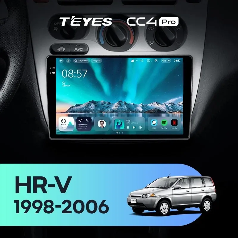 Штатная магнитола Teyes CC4 Pro 8/128 Honda HR-V 1 (1998-2006)