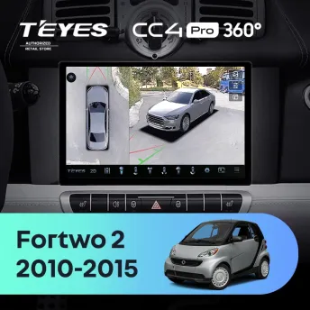 Штатная магнитола Teyes CC4 Pro 360 8/128 Mercedes-Benz Smart Fortwo 2 (2010-2015) F1 (11")