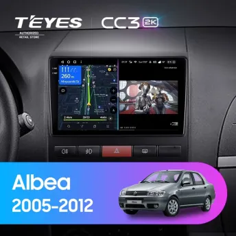 Штатная магнитола Teyes CC3 2K 4/32 Fiat Albea (2005-2012)