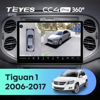 Штатная магнитола Teyes CC4 Pro 360 12/256 Volkswagen Tiguan 1 NF (2006-2016) F2 (11")
