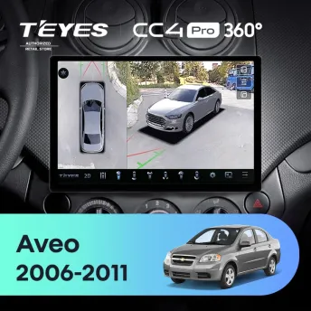 Штатная магнитола Teyes CC4 Pro 360 8/128 Chevrolet Aveo (2006-2011) (11")