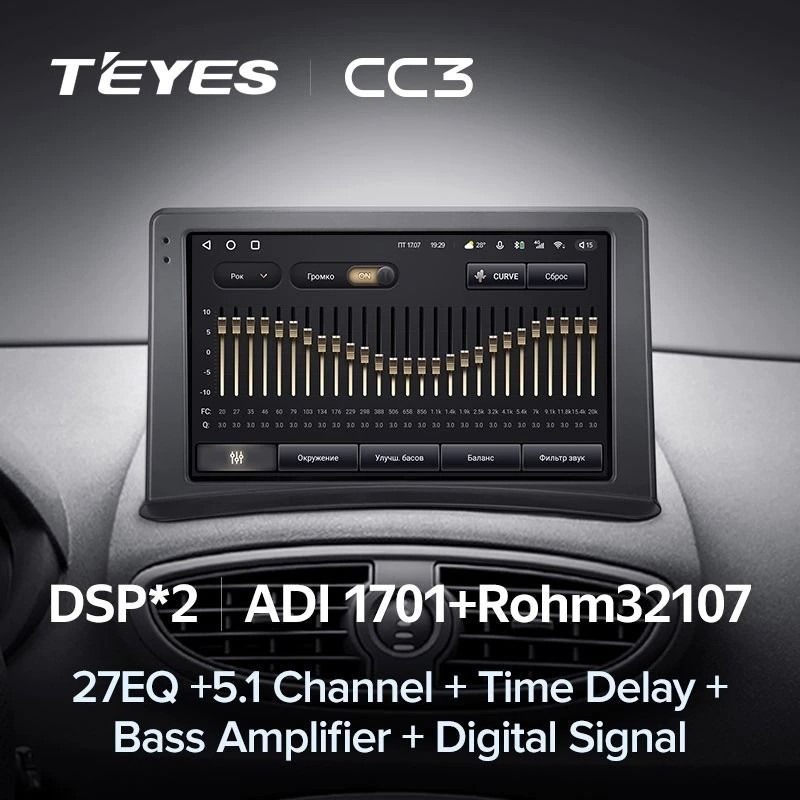 Штатная магнитола Teyes CC3 4/32 Renault Clio 3 (2005-2014) (0din)