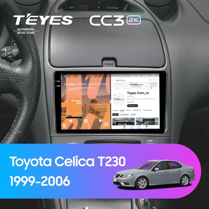 Штатная магнитола Teyes CC3 2K 4/32 Toyota Celica T230 (1999-2006)