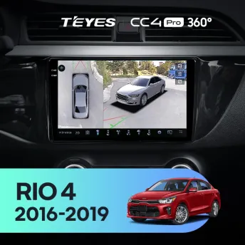 Штатная магнитола Teyes CC4 Pro 360 8/128 Kia RIO 4 (2016-2019) Тип-B