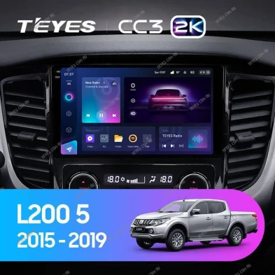 Штатная магнитола Teyes CC3 2K 360 6/128 Mitsubishi L200 5 (2015-2019) кондиционер F1