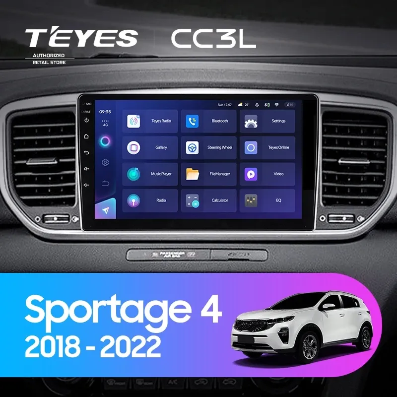 Штатная магнитола Teyes CC3L 4/64 Kia Sportage 4 QL (2018-2022) Тип-B