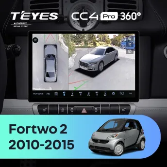 Штатная магнитола Teyes CC4 Pro 360 12/256 Mercedes-Benz Smart Fortwo 2 (2010-2015) F1 (13")