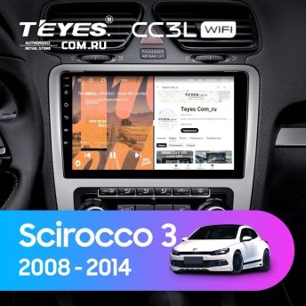 Штатная магнитола Teyes CC3L WiFi 2/32 Volkswagen Scirocco 3 (2008-2014) F3 (Серая)