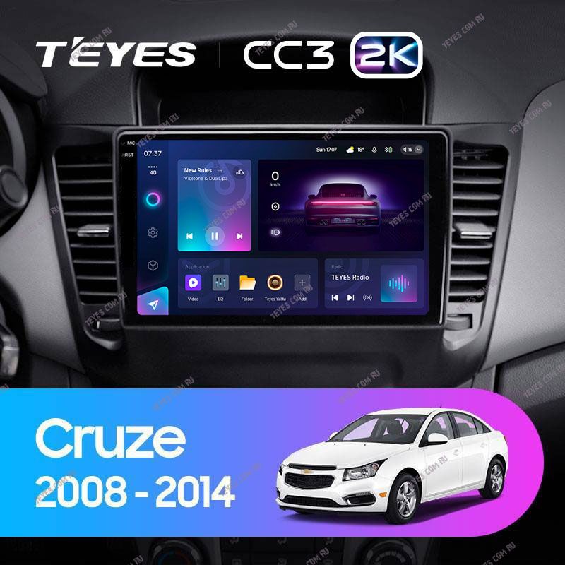 Штатная магнитола Teyes CC3 2K 6/128 Chevrolet Cruze J300 (2008-2014)