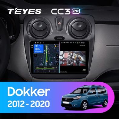 Штатная магнитола Teyes CC3 2K 6/128 Renault Dokker (2012-2020)