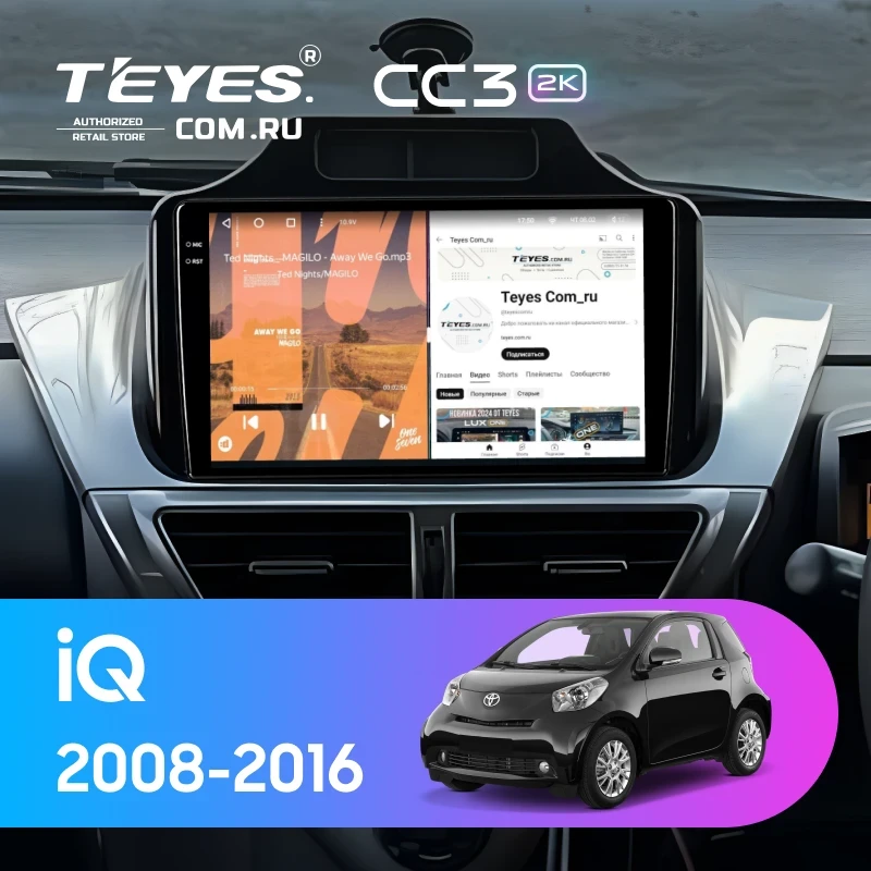 Штатная магнитола Teyes CC3 2K 4/32 Toyota iQ (2008-2016)