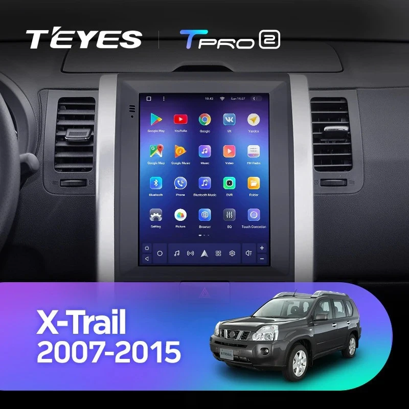 Штатная магнитола Tesla style Teyes TPRO 2 4/64 Nissan X-Trail T31 (2007-2015) F2