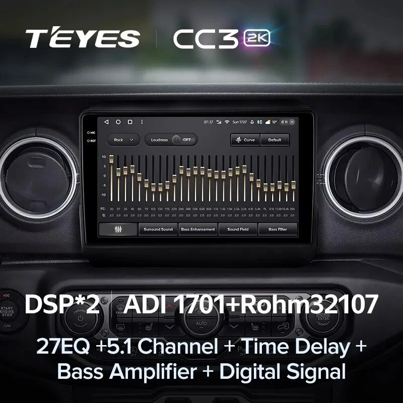 Штатная магнитола Teyes CC3 2K 6/128 Jeep Wrangler 4 JL (2018-2019)