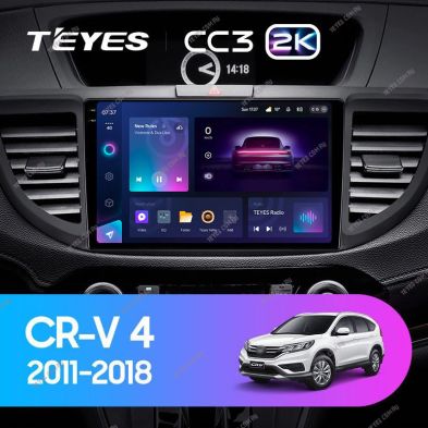 Штатная магнитола Teyes CC3 2K 360 6/128 Honda CR-V 4 RM RE (2011-2018) 9" Тип-C