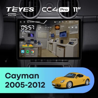 Штатная магнитола Teyes CC4 Pro 12/256 Porsche Cayman 987 (2005-2012) (11")