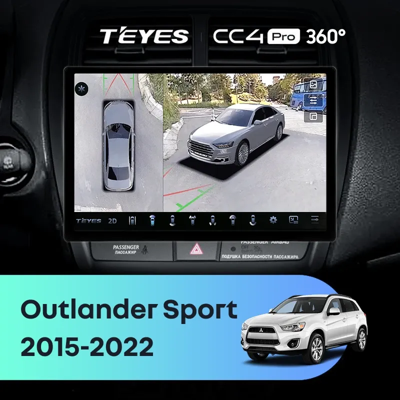 Штатная магнитола Teyes CC4 Pro 360 12/256 Mitsubishi Outlander Sport (2015-2022) Тип-B (11")